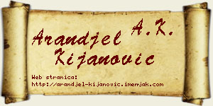 Aranđel Kijanović vizit kartica